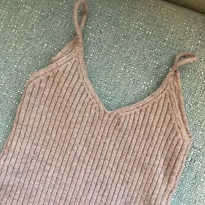 faded pink ribbed knit top💕